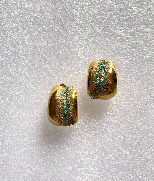 Crispy earrings - GREEN SQUARE