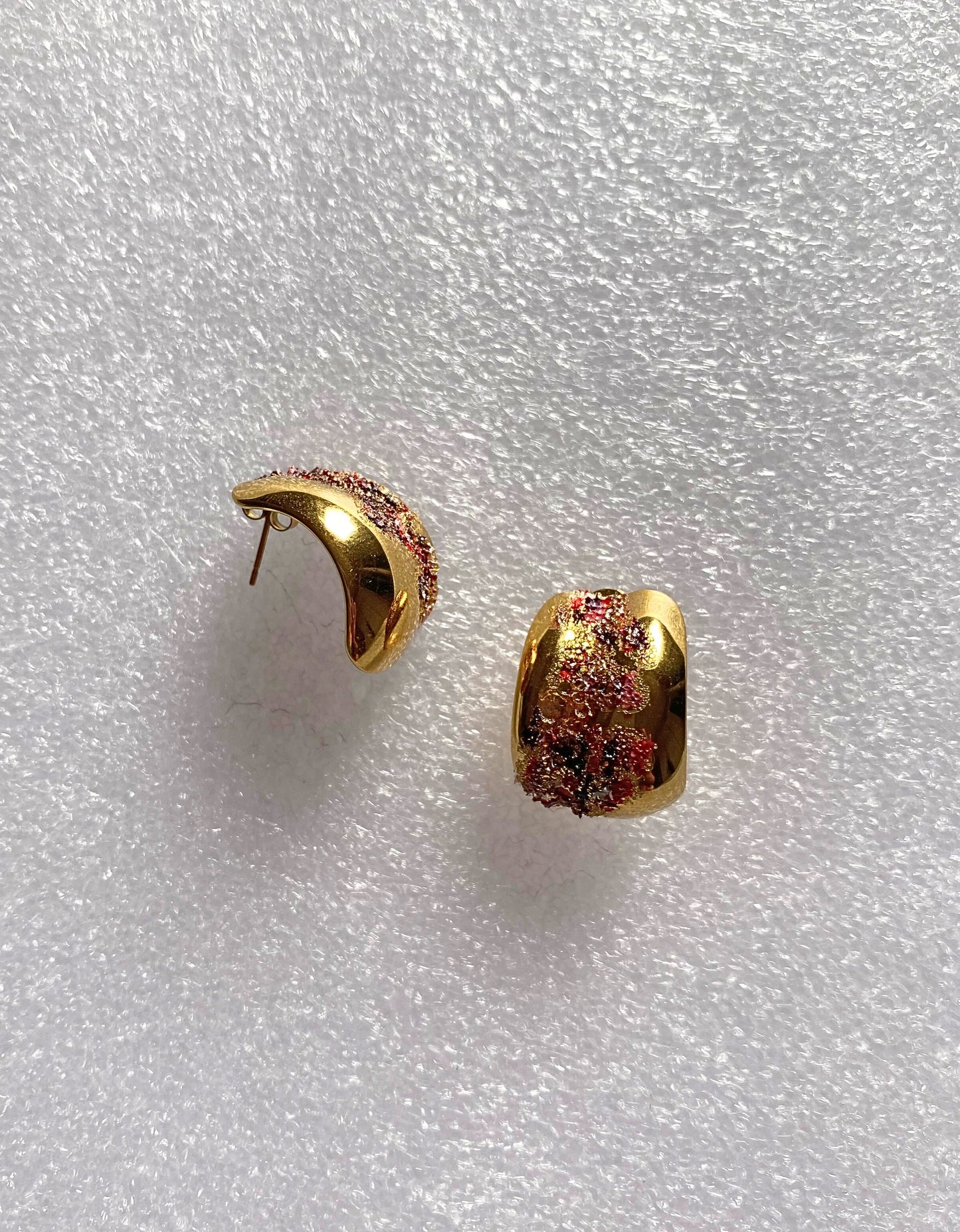 Crispy earrings - RED SQUARE