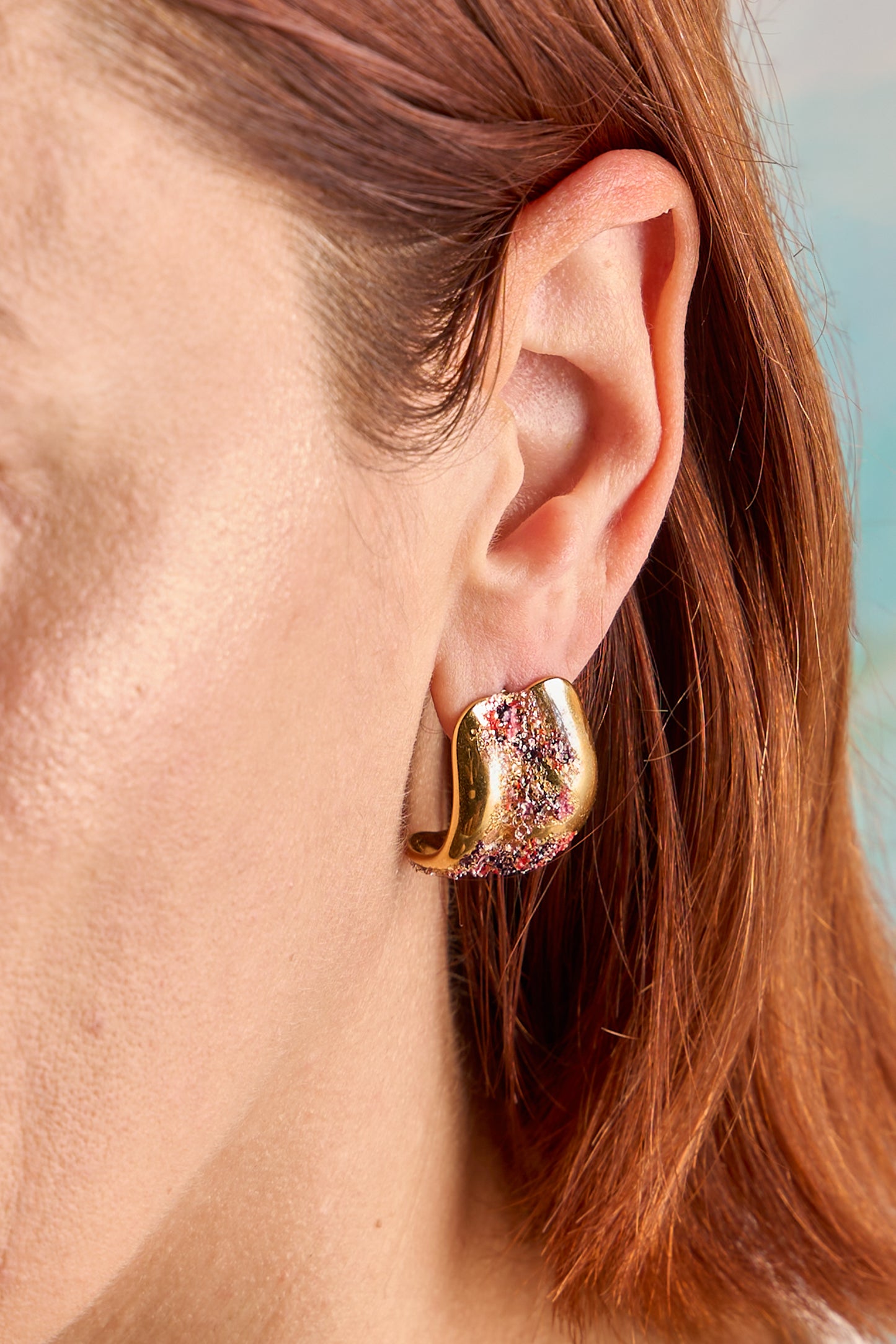 Crispy earrings - RED SQUARE