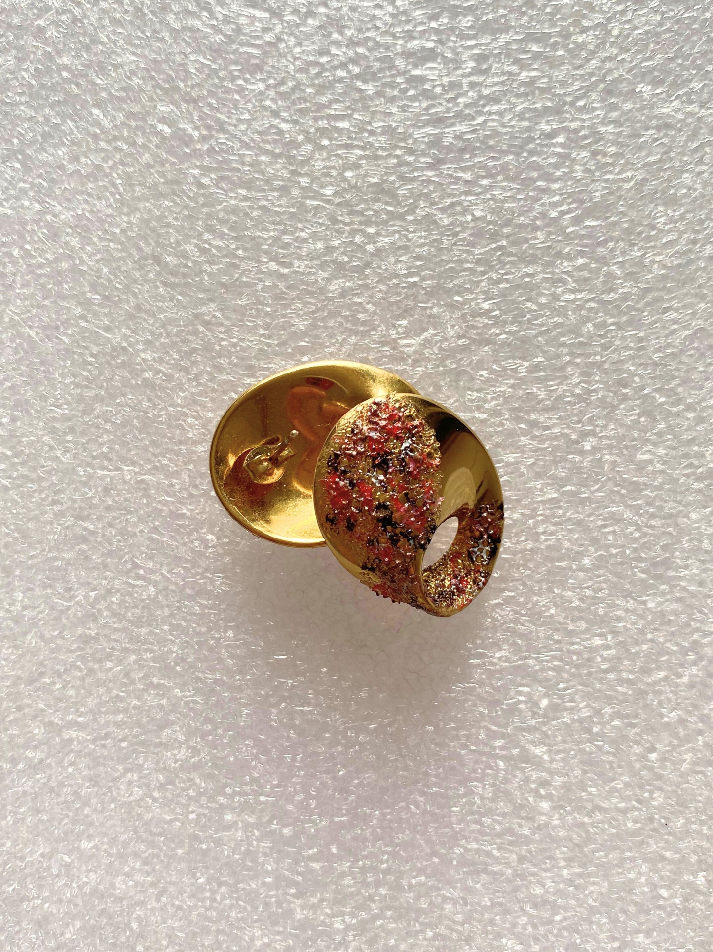 Crispy earrings - RED OVAL