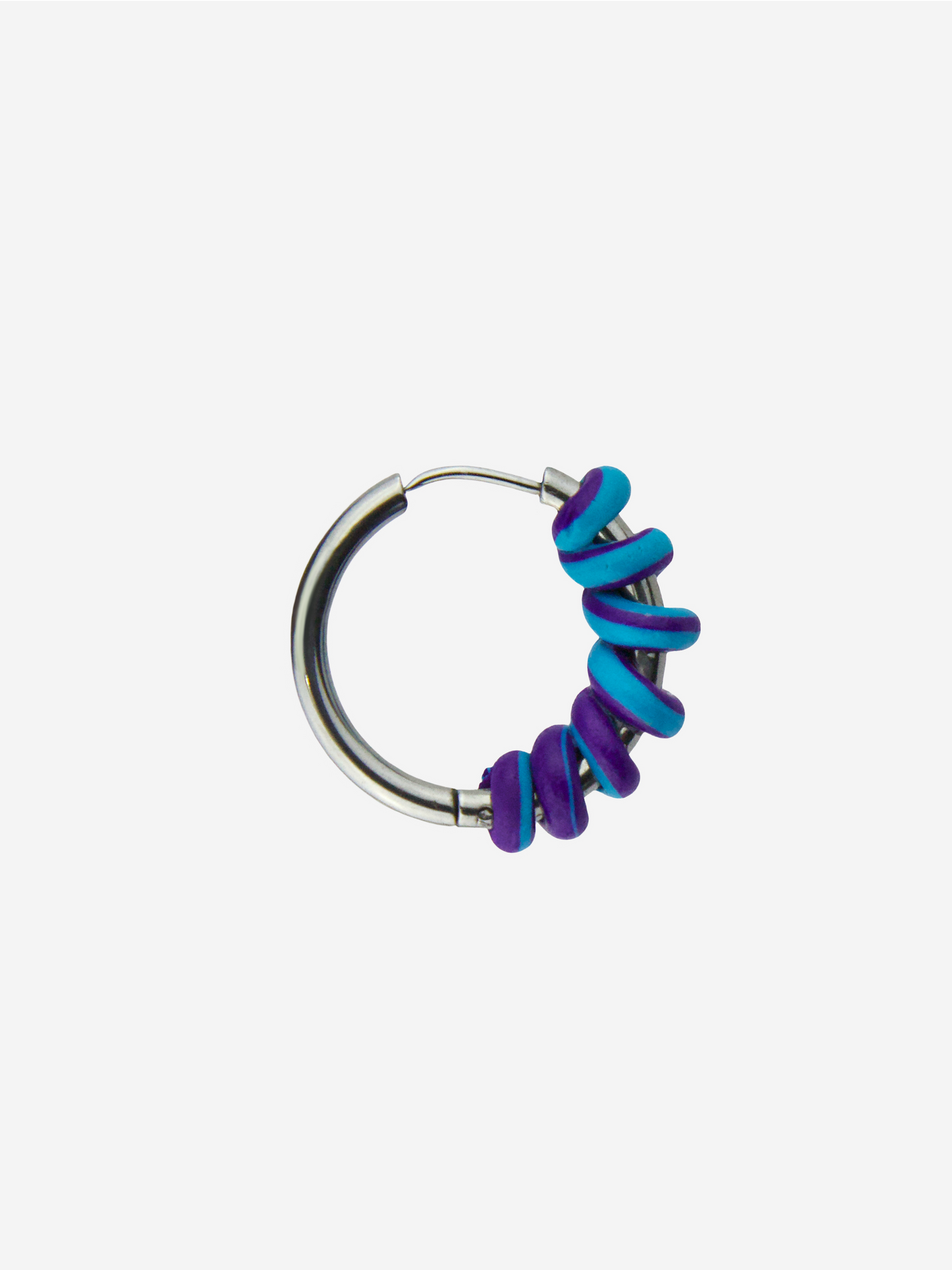 Cerchietto 2 cm Argento con Vermetto Viola Splash