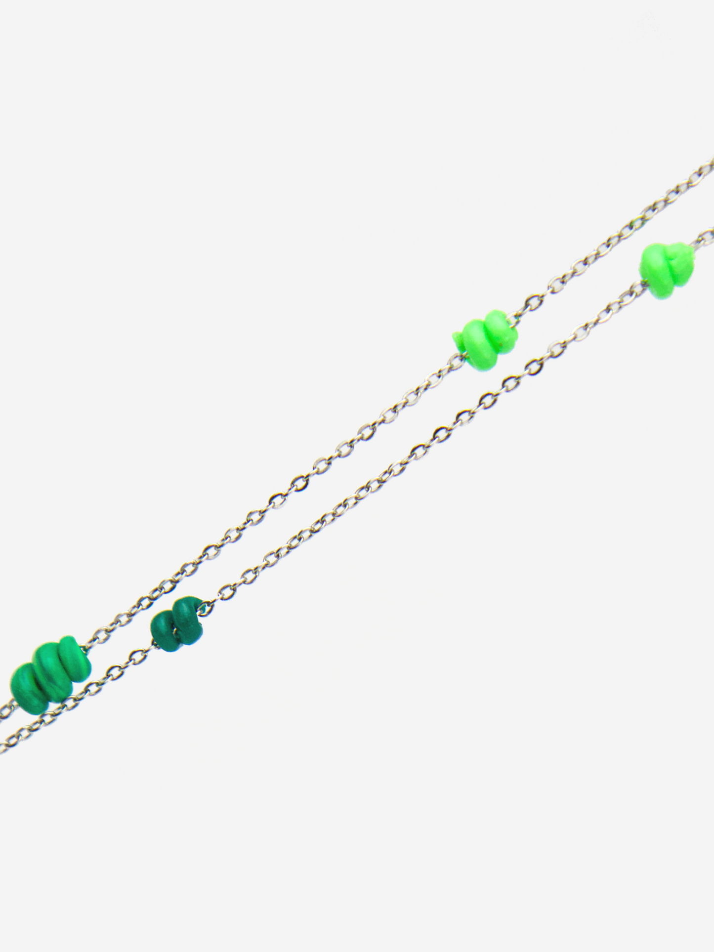 Collana Argento con Vermetti Verde Mix