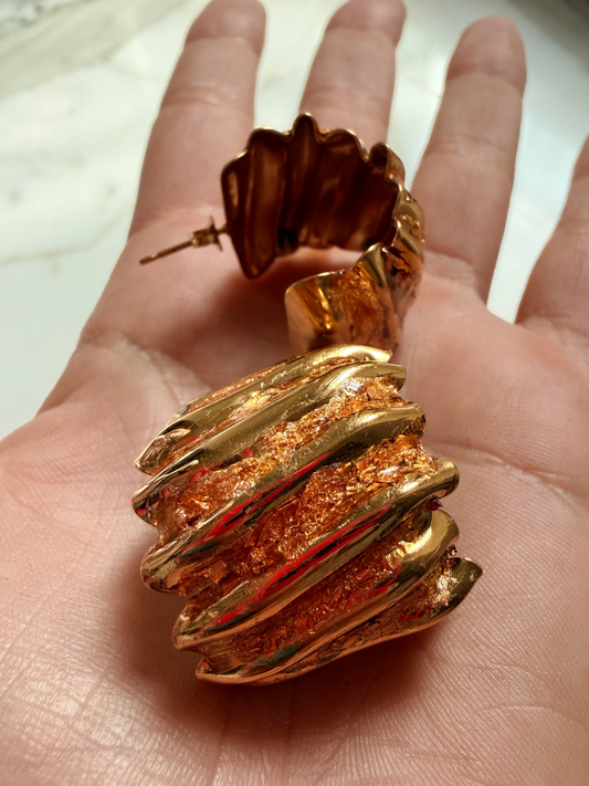 Chunky earrings - Foglia ORO