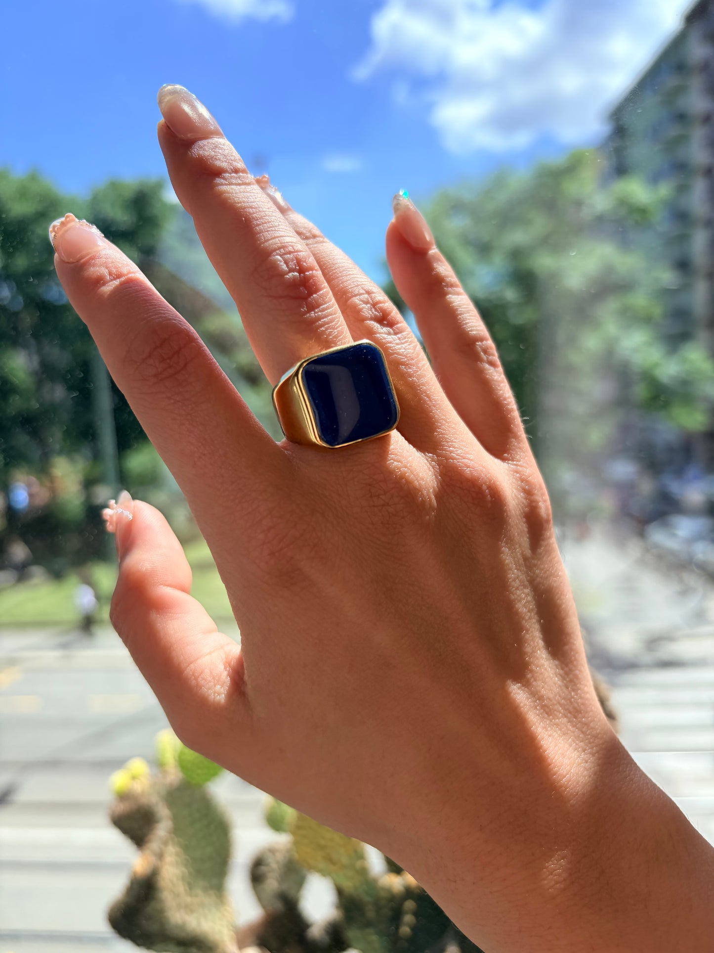 Chunky ring - BLU
