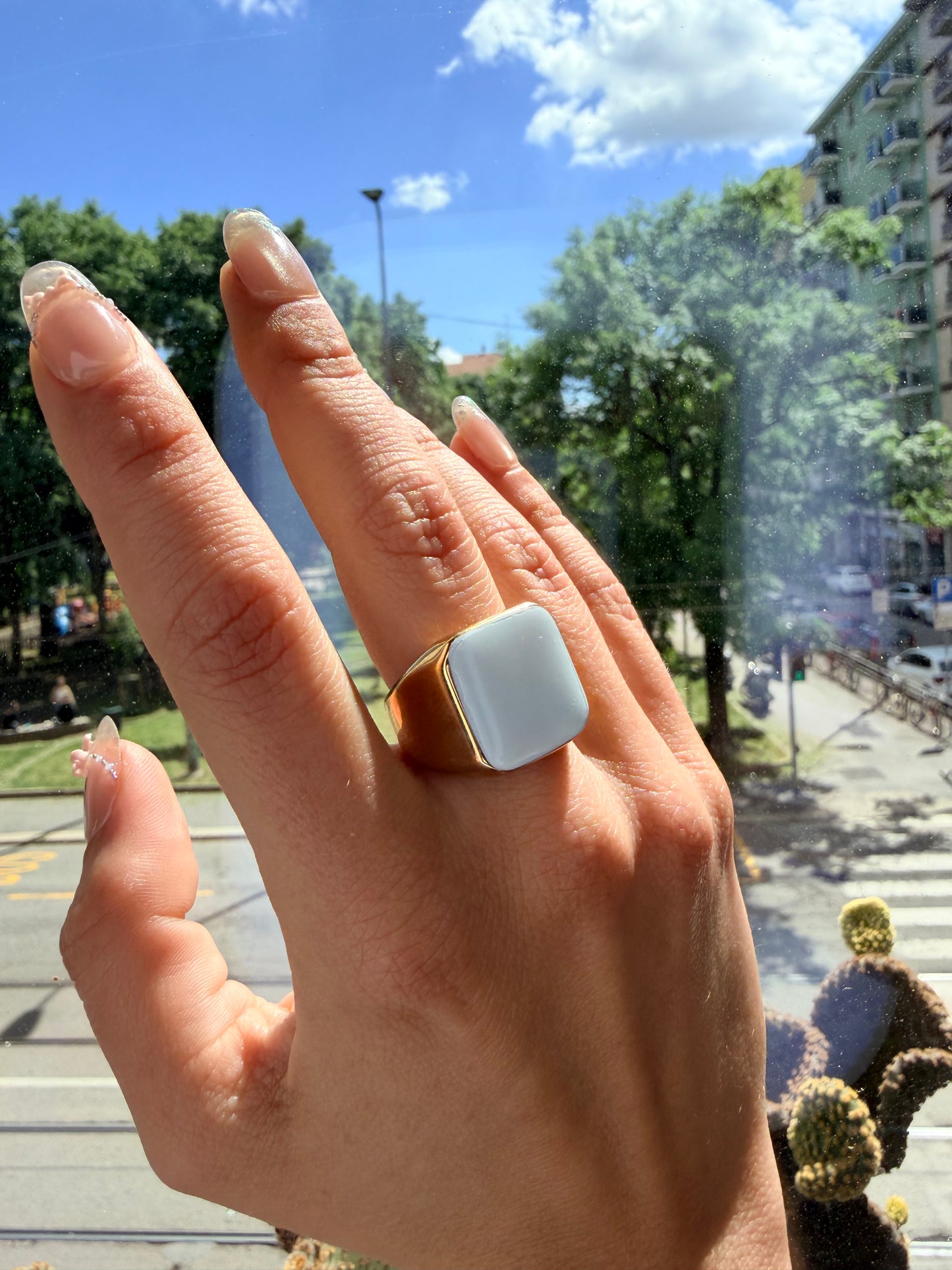 Chunky ring - BIANCO