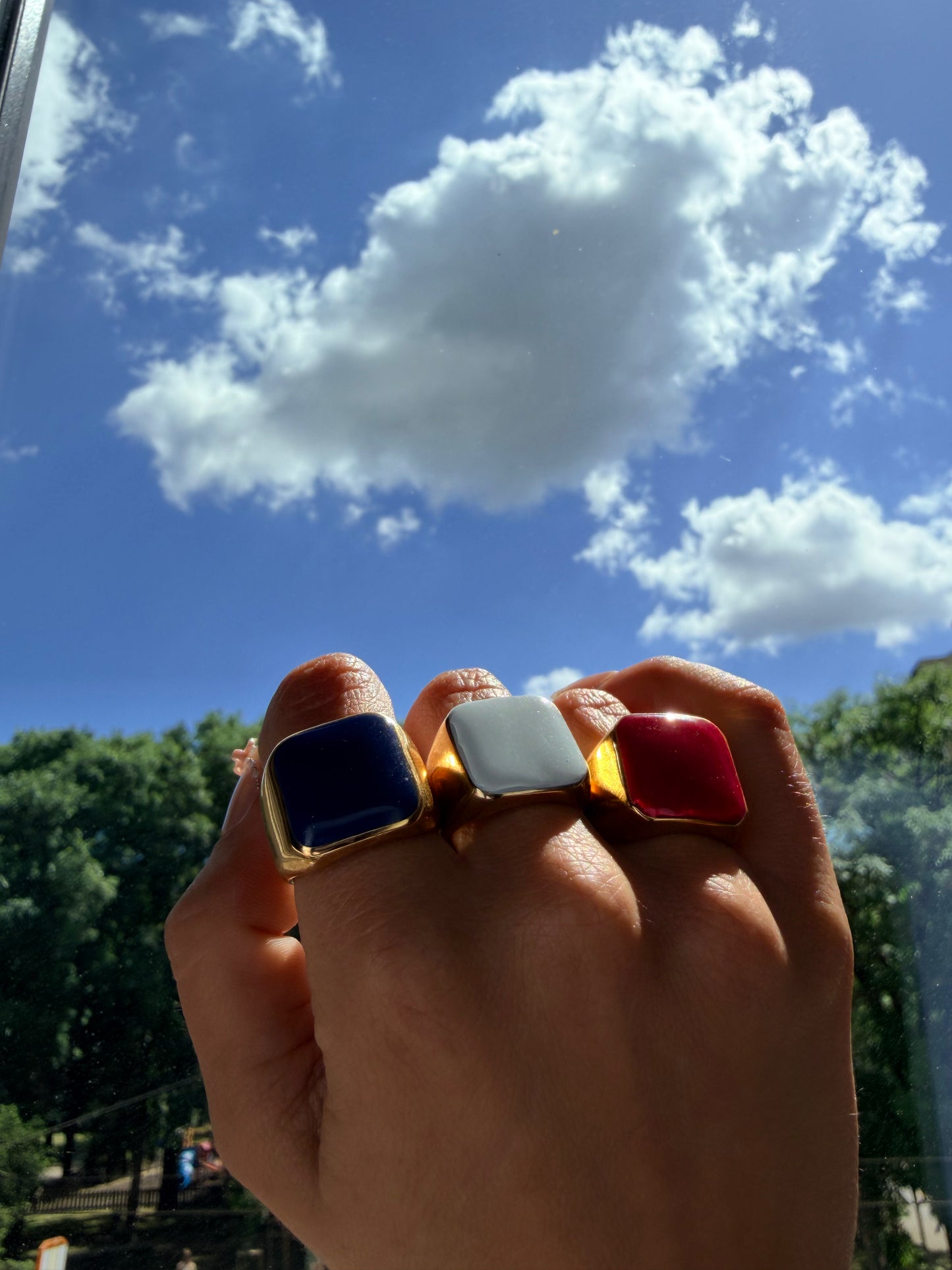 Chunky ring - BLU