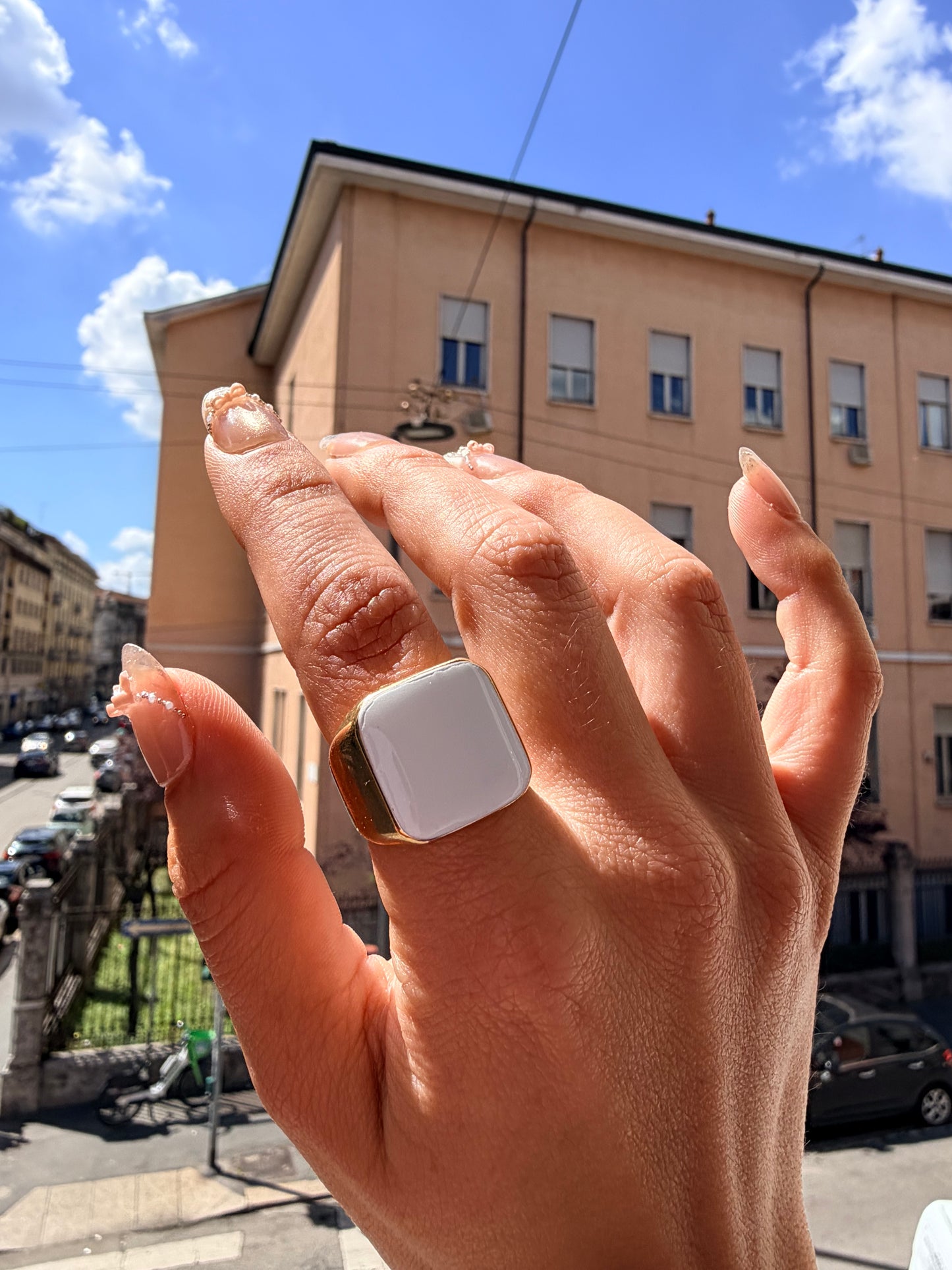 Chunky ring - BIANCO