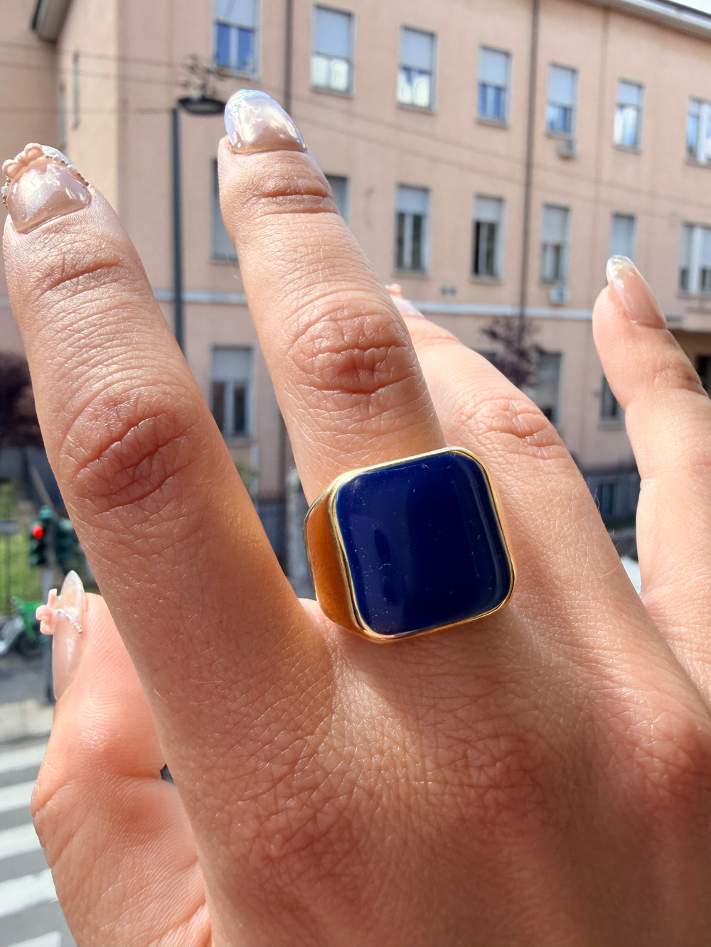 Chunky ring - BLU