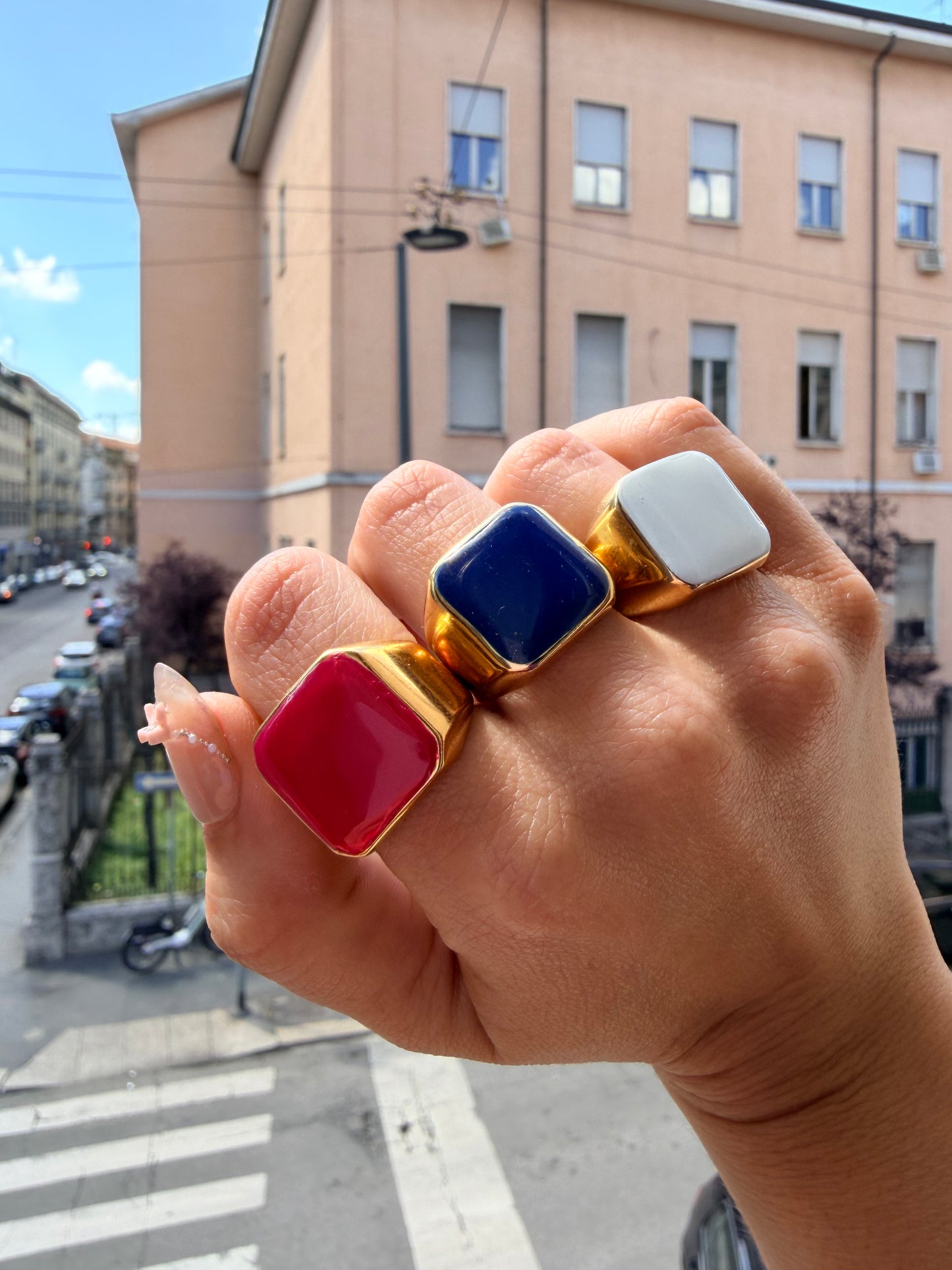 Chunky ring - BIANCO