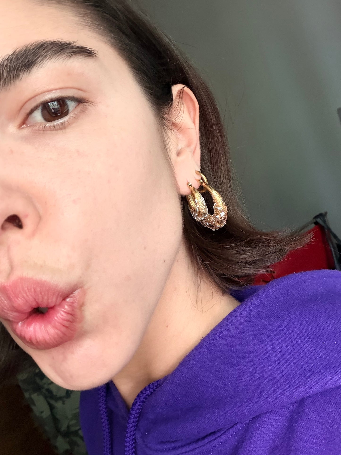 Crispy earrings - Mezzaluna ICE