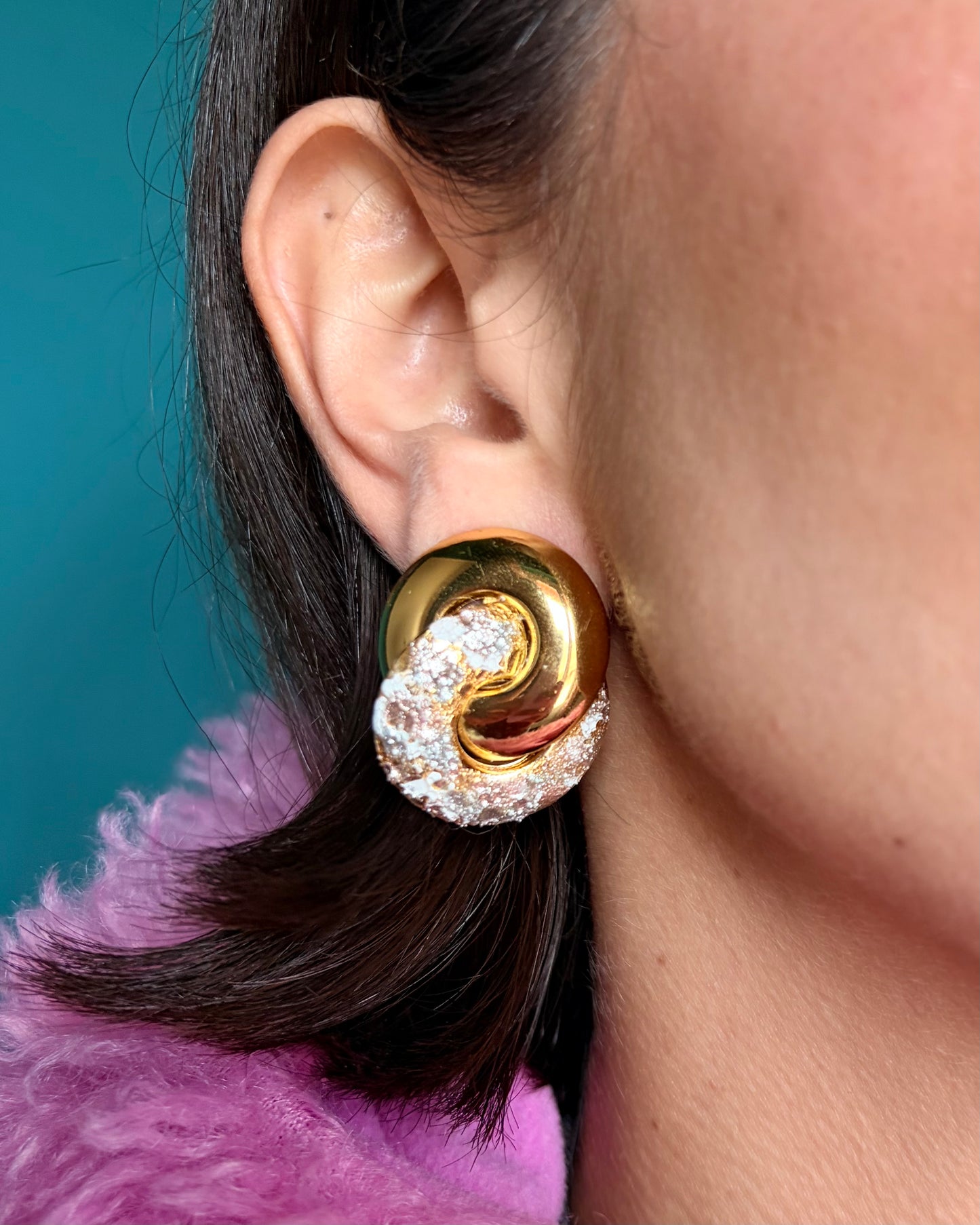 Crispy earrings - WHITE DOUBLE