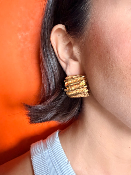 Chunky earrings - Foglia ORO