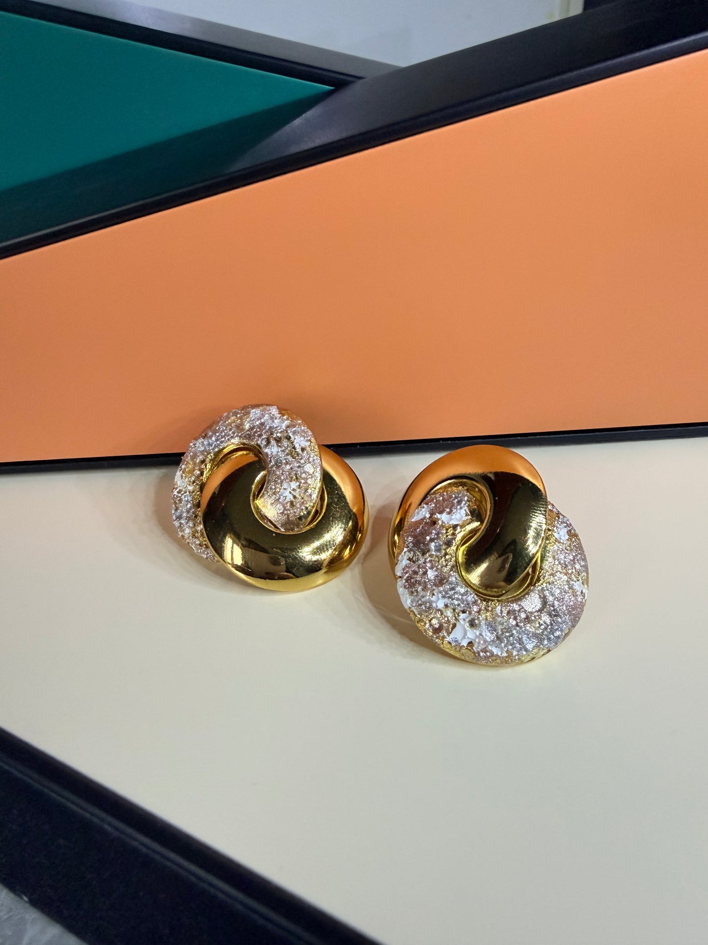 Crispy earrings - WHITE DOUBLE