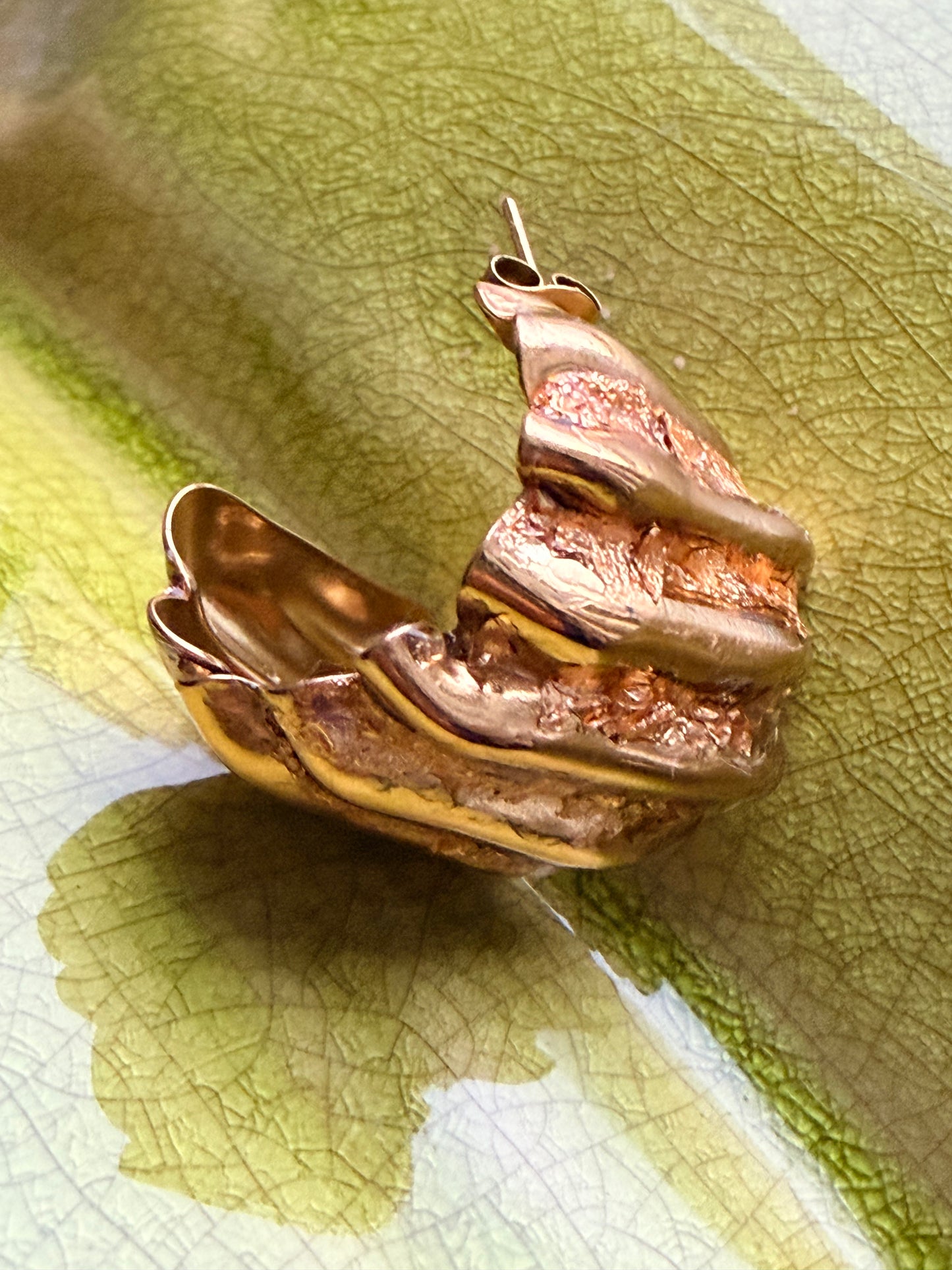 Chunky earrings - Foglia ORO
