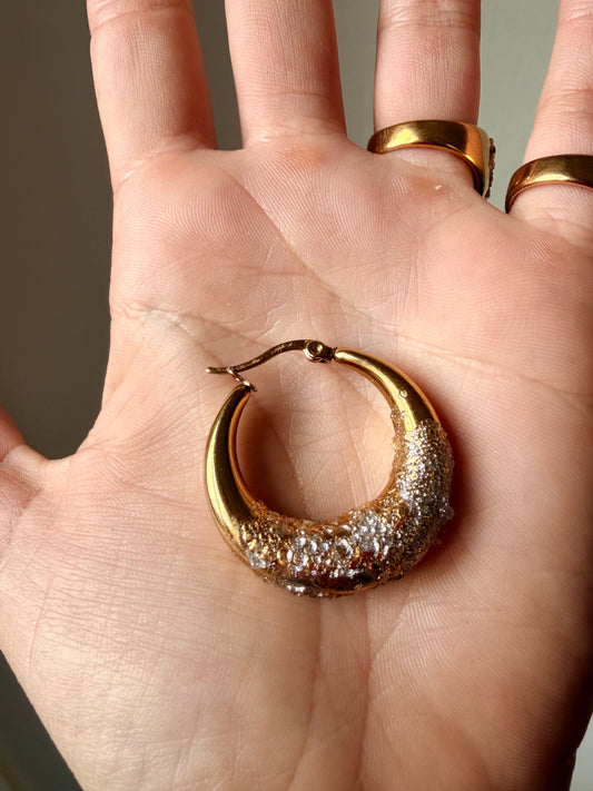 Crispy earrings - Mezzaluna ICE