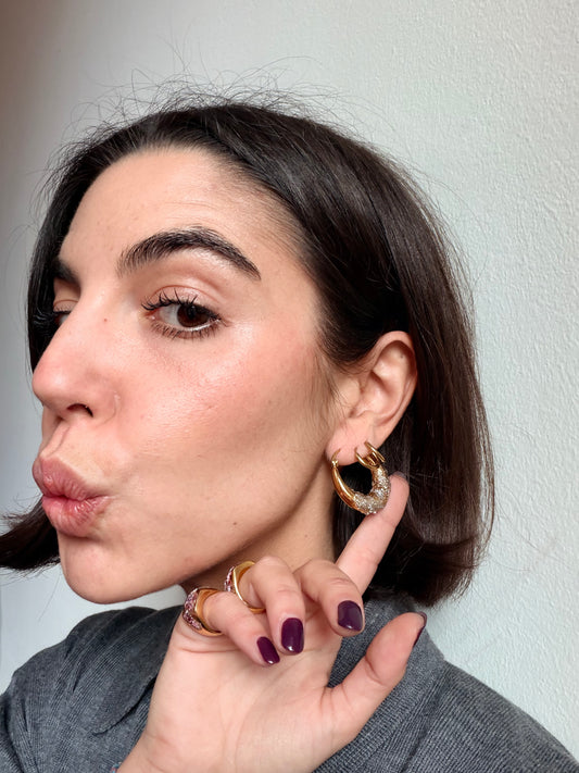 Crispy earrings - Mezzaluna ICE