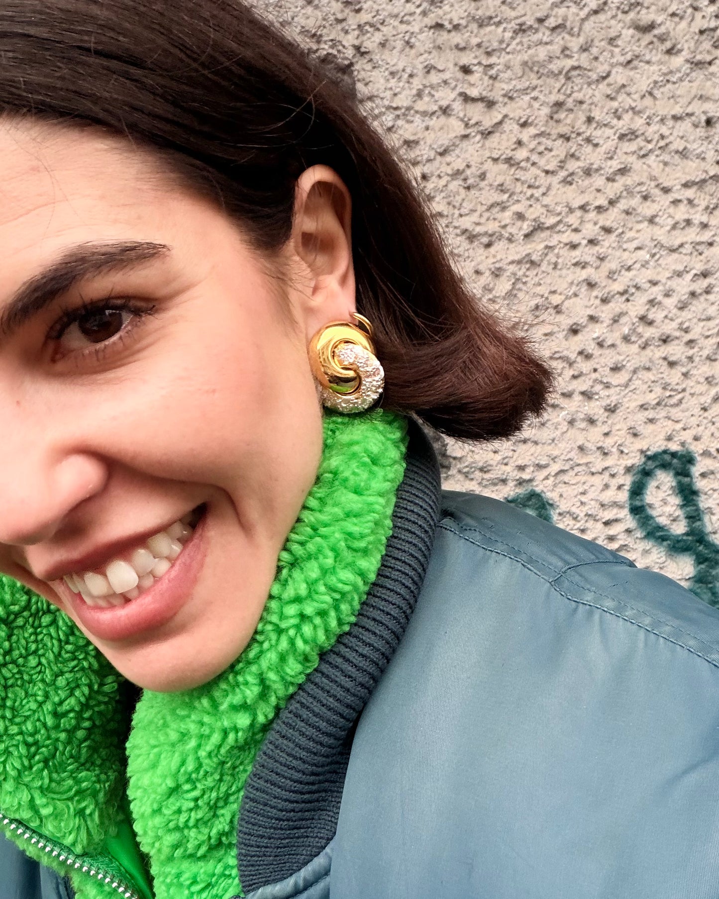 Crispy earrings - WHITE DOUBLE