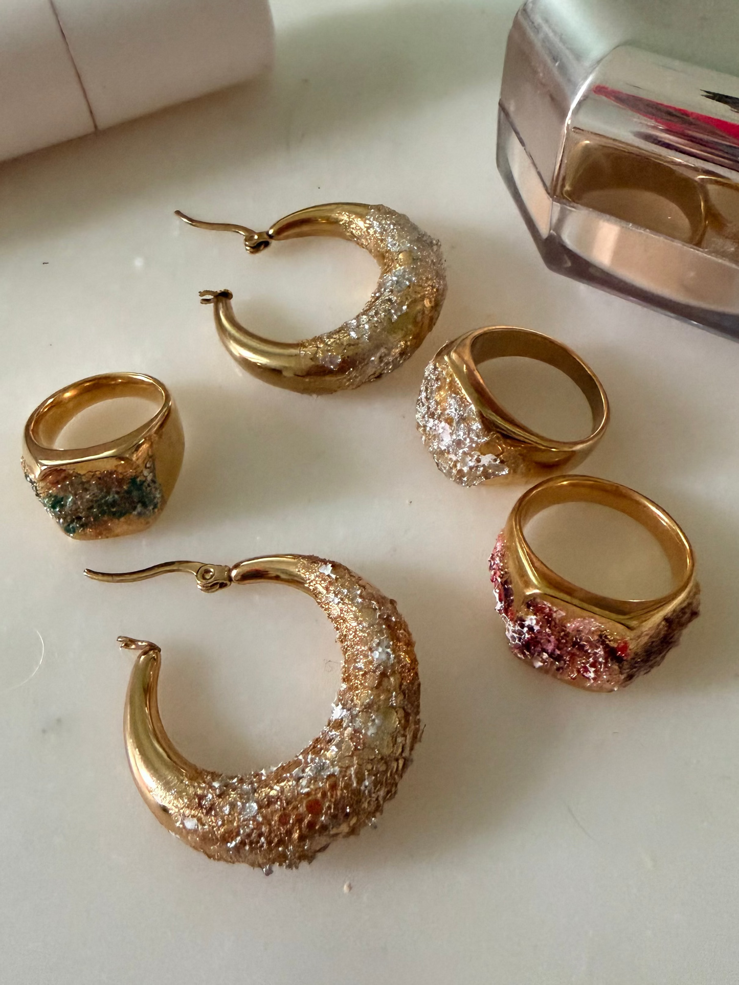 Crispy earrings - Mezzaluna ICE