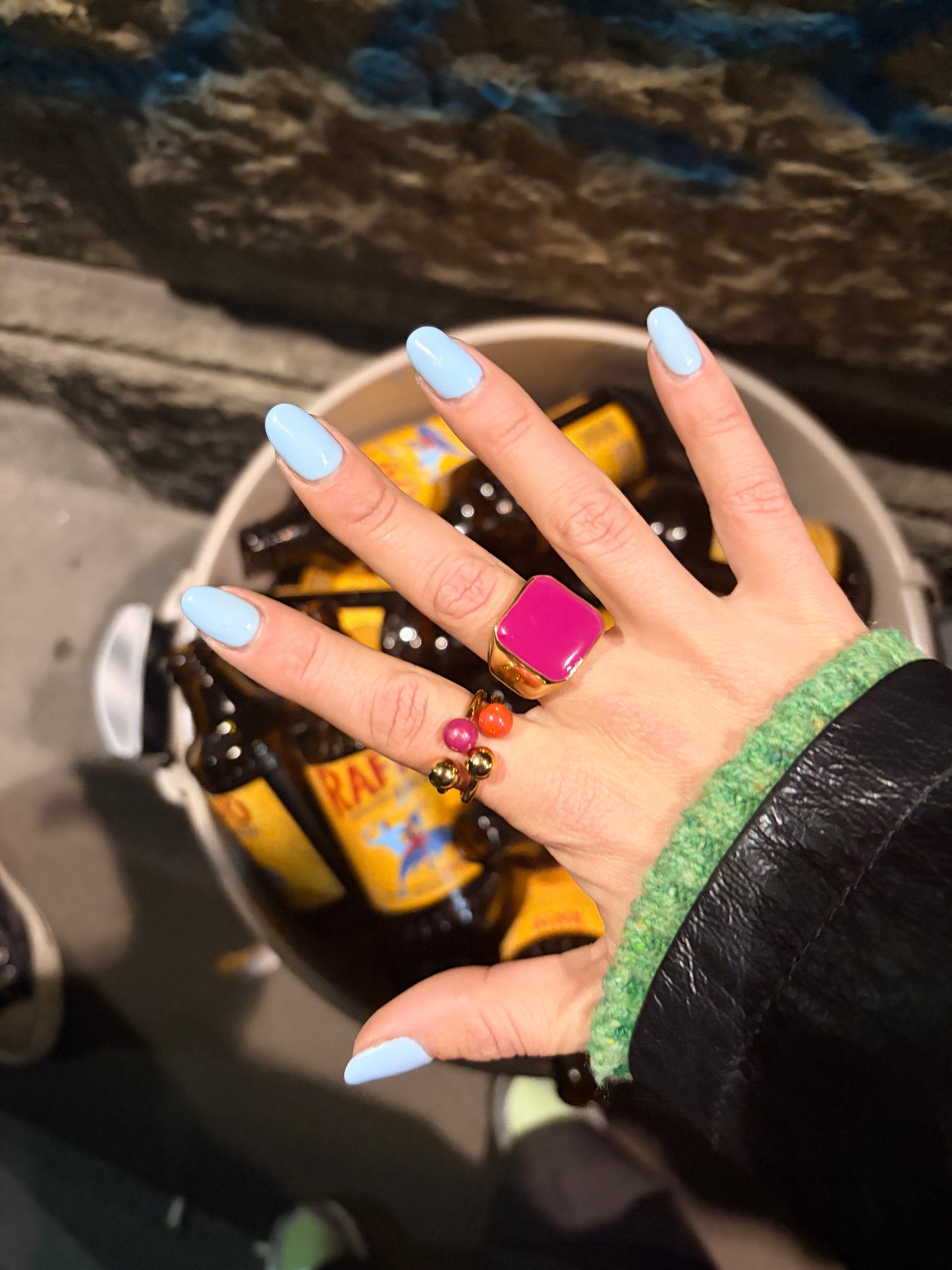 Chunky ring - MAGENTA
