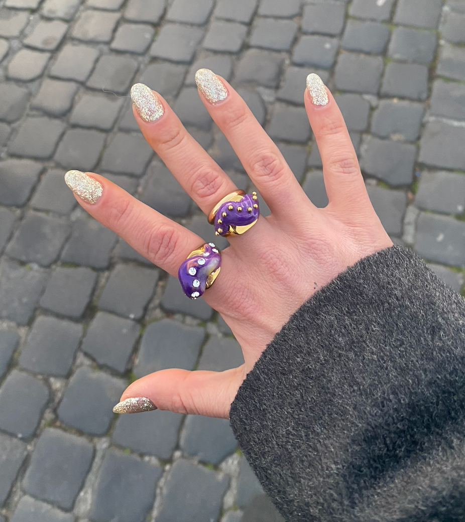 Mostro ring - Viola Brillante